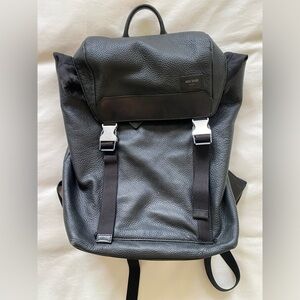 Jack Spade Black Leather Backpack-
